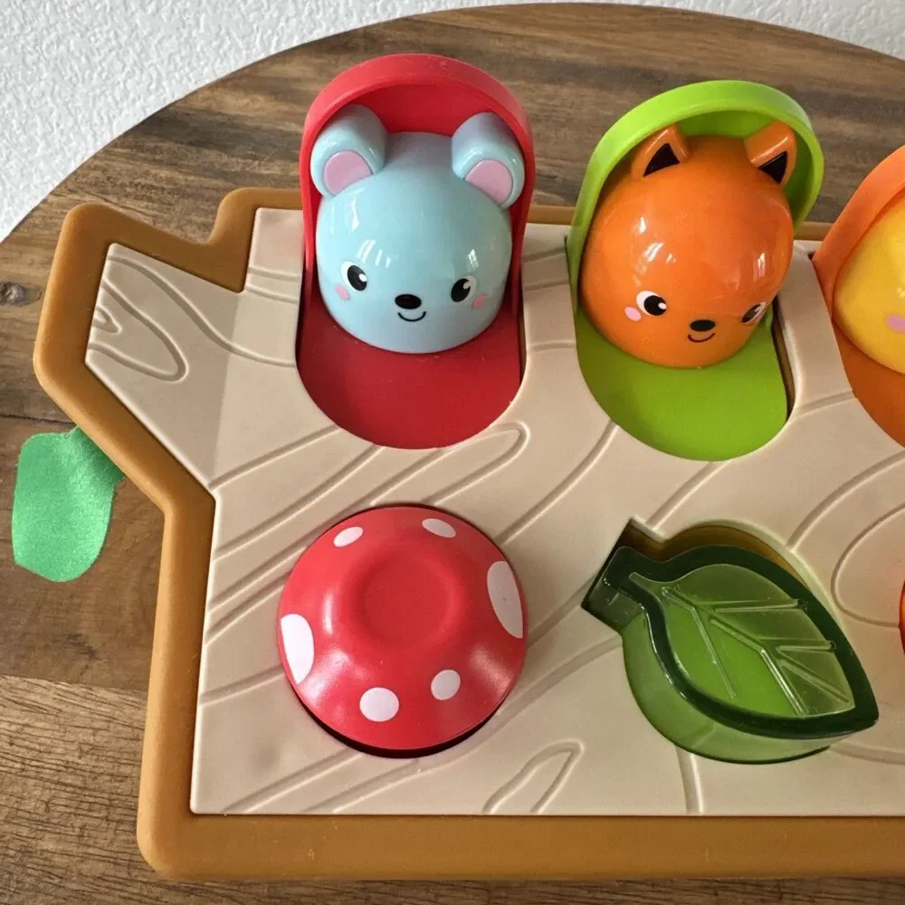 Fisher-Price Hide & Peek Pop-Up Animal Toy Sensory Activity EUC Ages 9+ Months